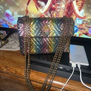 Kurt Geiger Multicolor Woven Chain Strap Bag